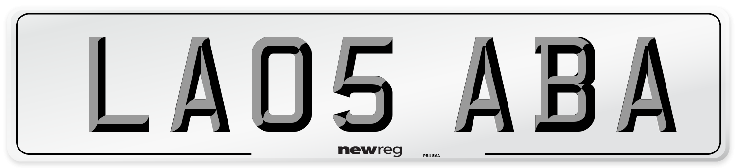LA05 ABA Number Plate from New Reg